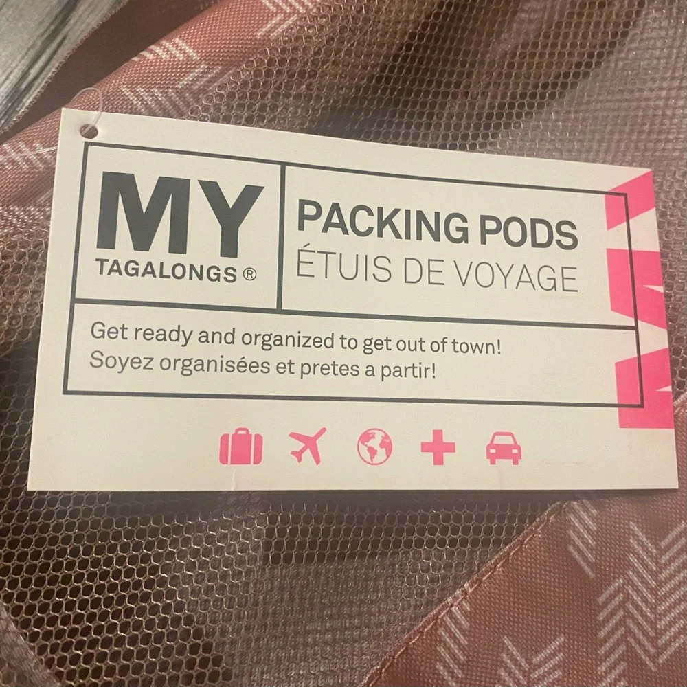 MYTAGALONGS Mauve Set of 3 Packing Pods